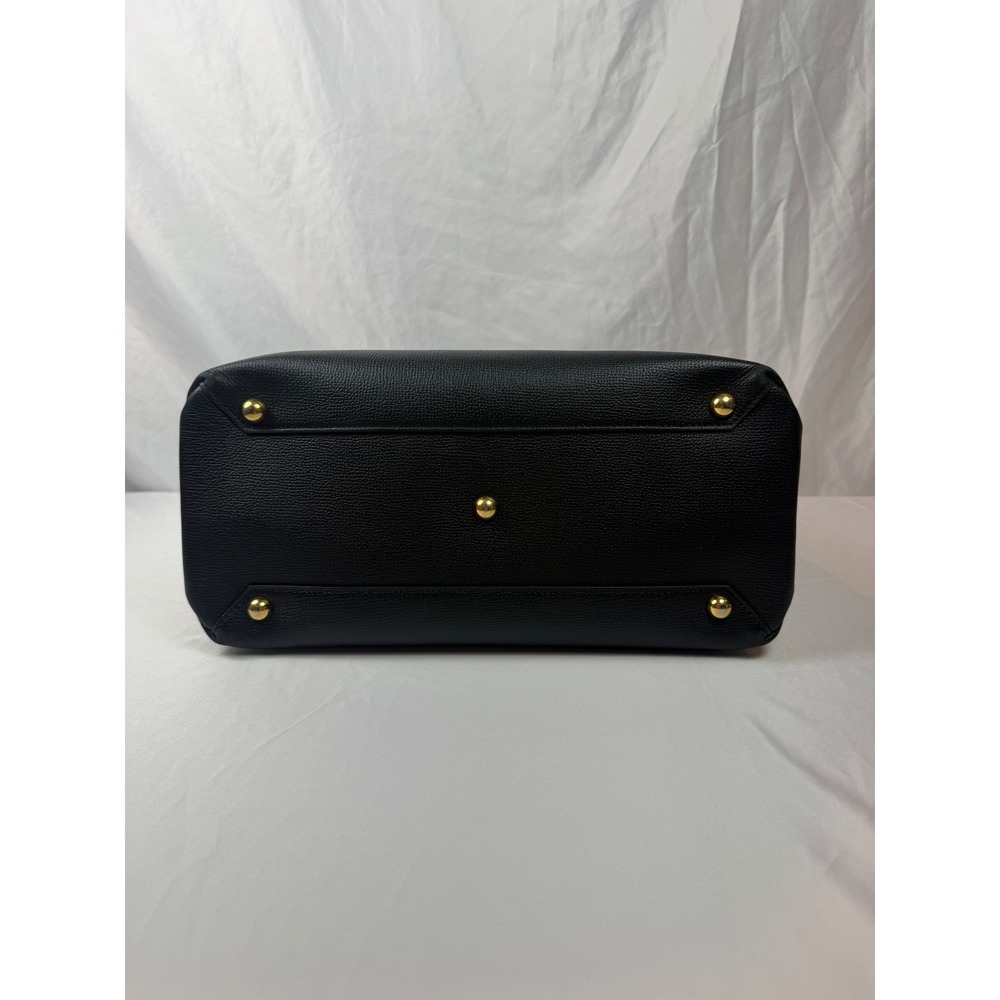 Burberry Banner Small Black Leather Tote Satchel Bag Authenticated Italy #mc - Picture 16 of 16